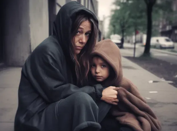 Mother with baby turns to begging to survive, then her secret is discovered.