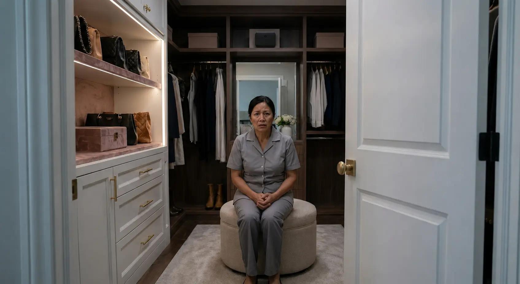 Maid Kept Slipping Into the Walk-In Closet Every Day. When the Homeowner Saw the Camera Footage, She Burst Into Tears.