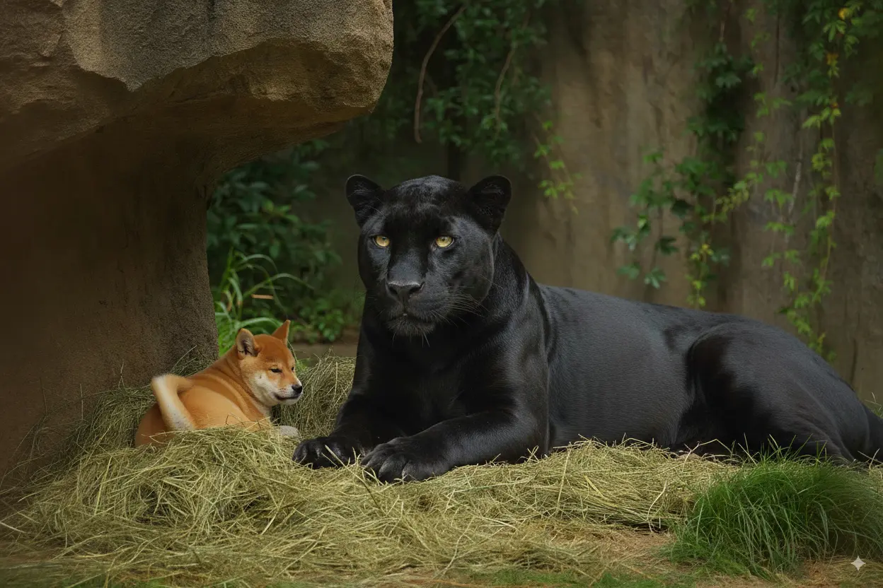 Puppy Slips Into Panther Enclosure – What Zookeepers Catch on Camera Is Unbelievable!