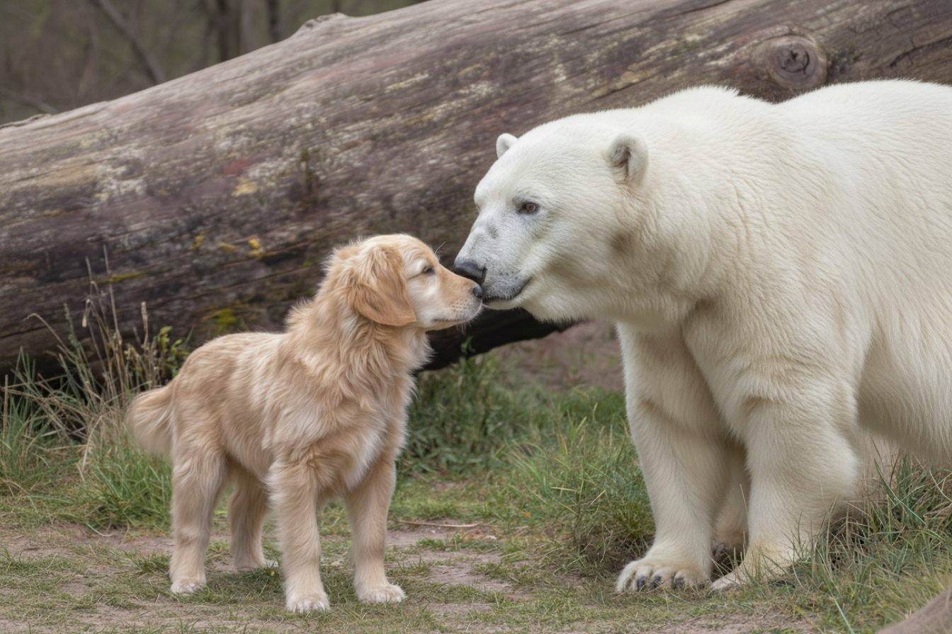 Puppy Slips Into Polar Bear Enclosure – What Zookeepers Witness Next Is Astonishing!