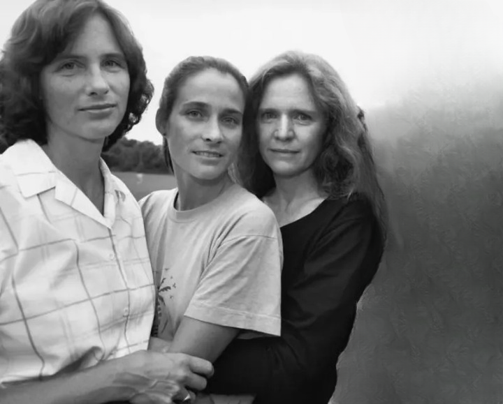 Identical triplets take the same birthday picture for 33 years