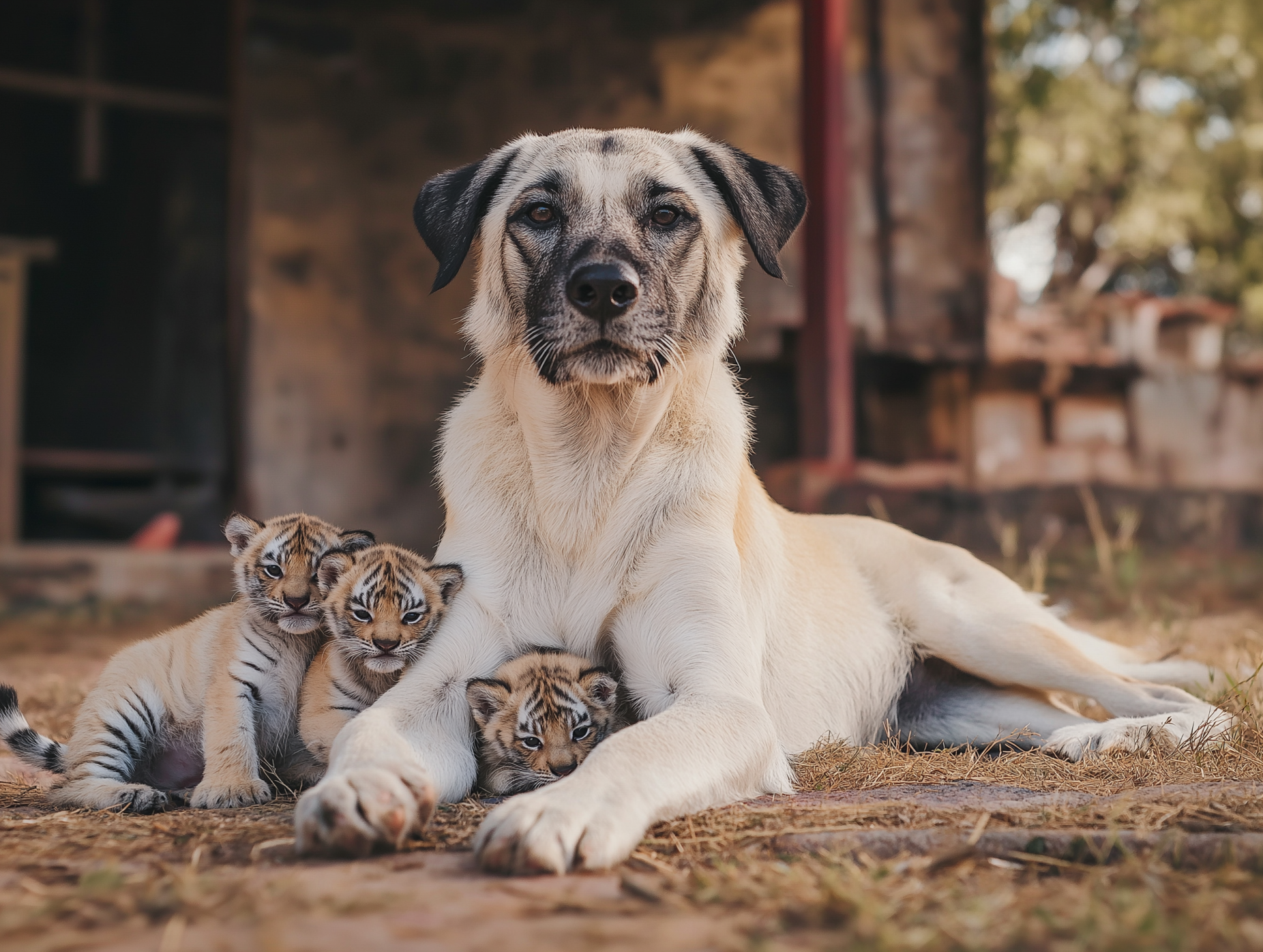 Dog Raises 3 Tiger Cubs – Years Later, Zookeeper Bursts Into Tears When Tiger Does The Unexpected