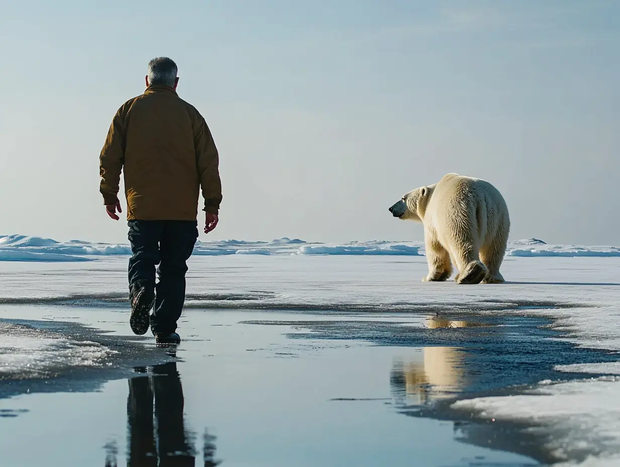 He Thought He Was Alone on the Ice—Until a Giant Polar Bear Appeared
