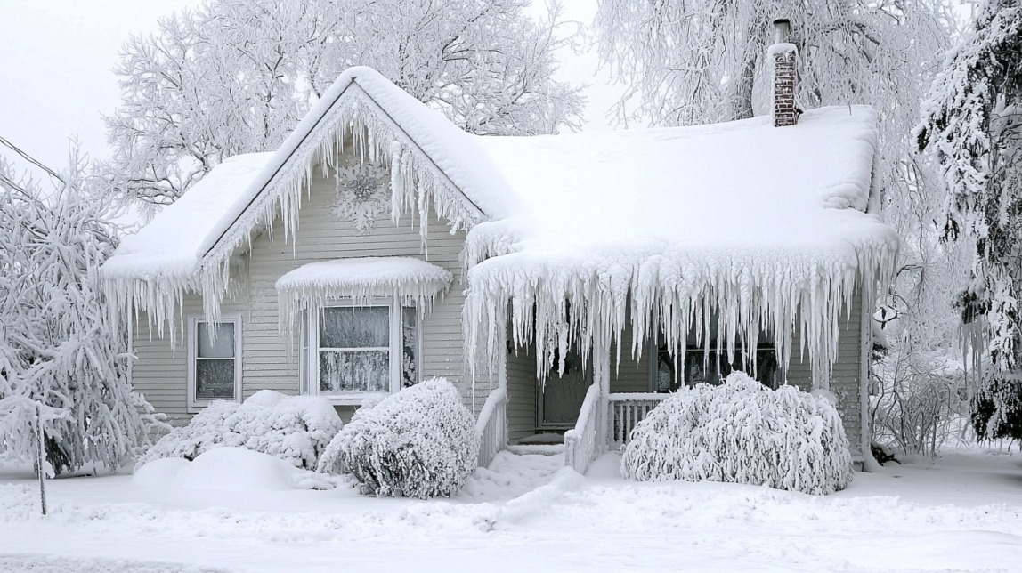 80-year-old lady forgot to close her windows during a snowstorm.