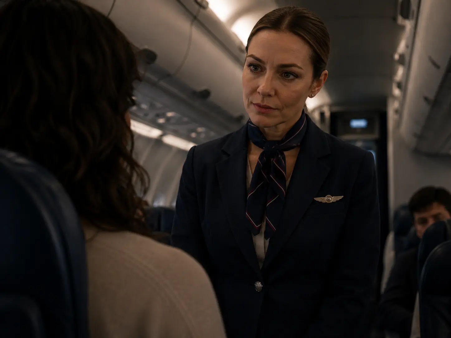 The Flight Attendant Kept Glaring at Me – Then She Slipped Me a Note That Made My Blood Run Cold 