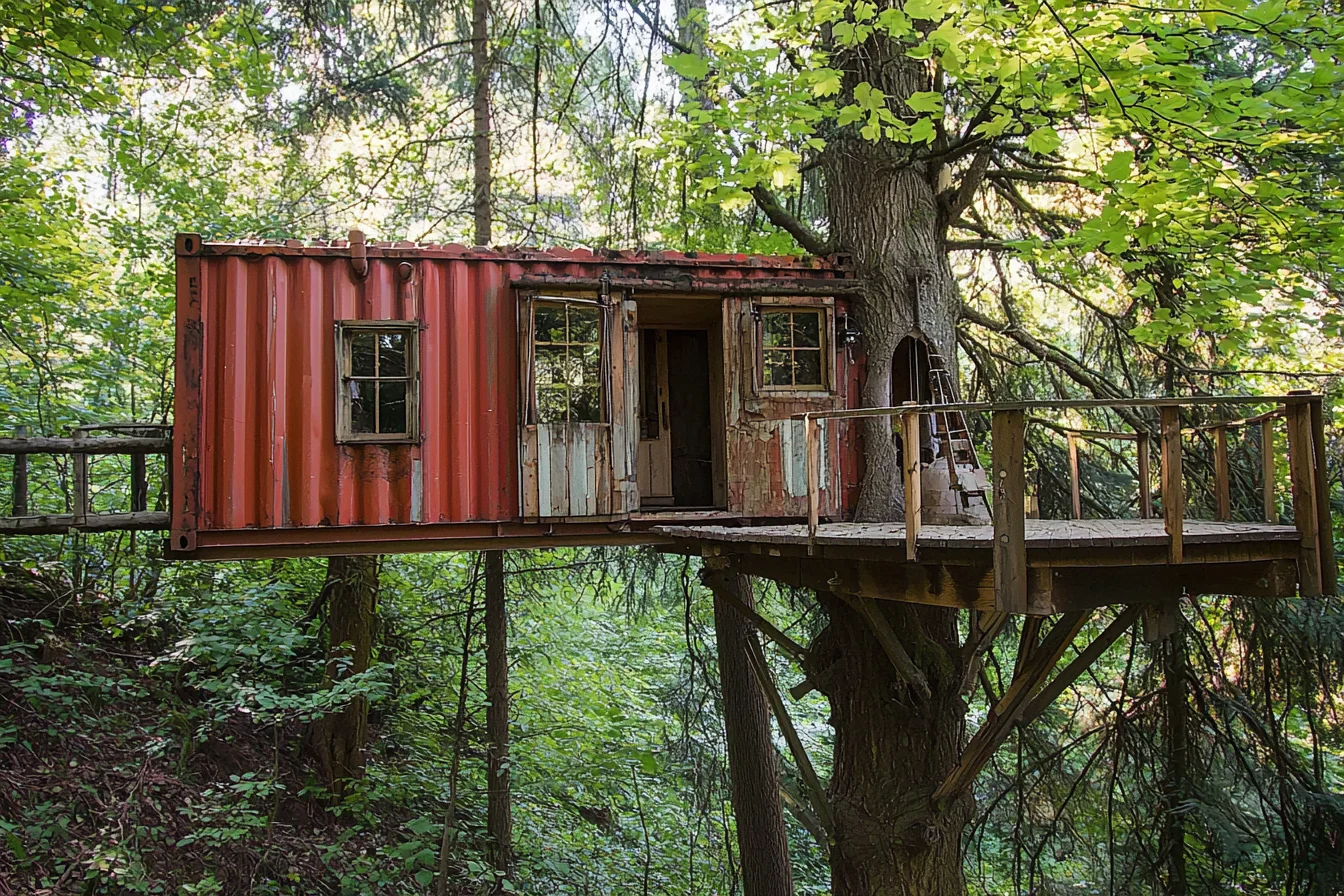 You think it's just a regular container in a tree, but wait until you see the inside!