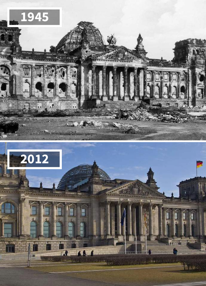These photo's were taken 100 years apart and it's crazy how much the world has changed!