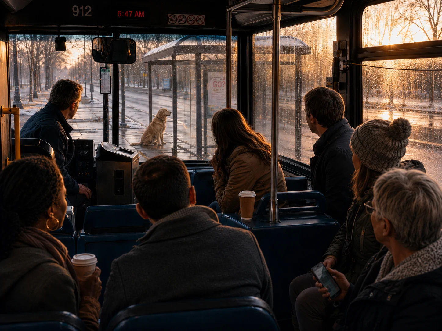 Dog Waits at the Bus Stop Every Day – Bus Driver Finally Learns the Touching Reason Why