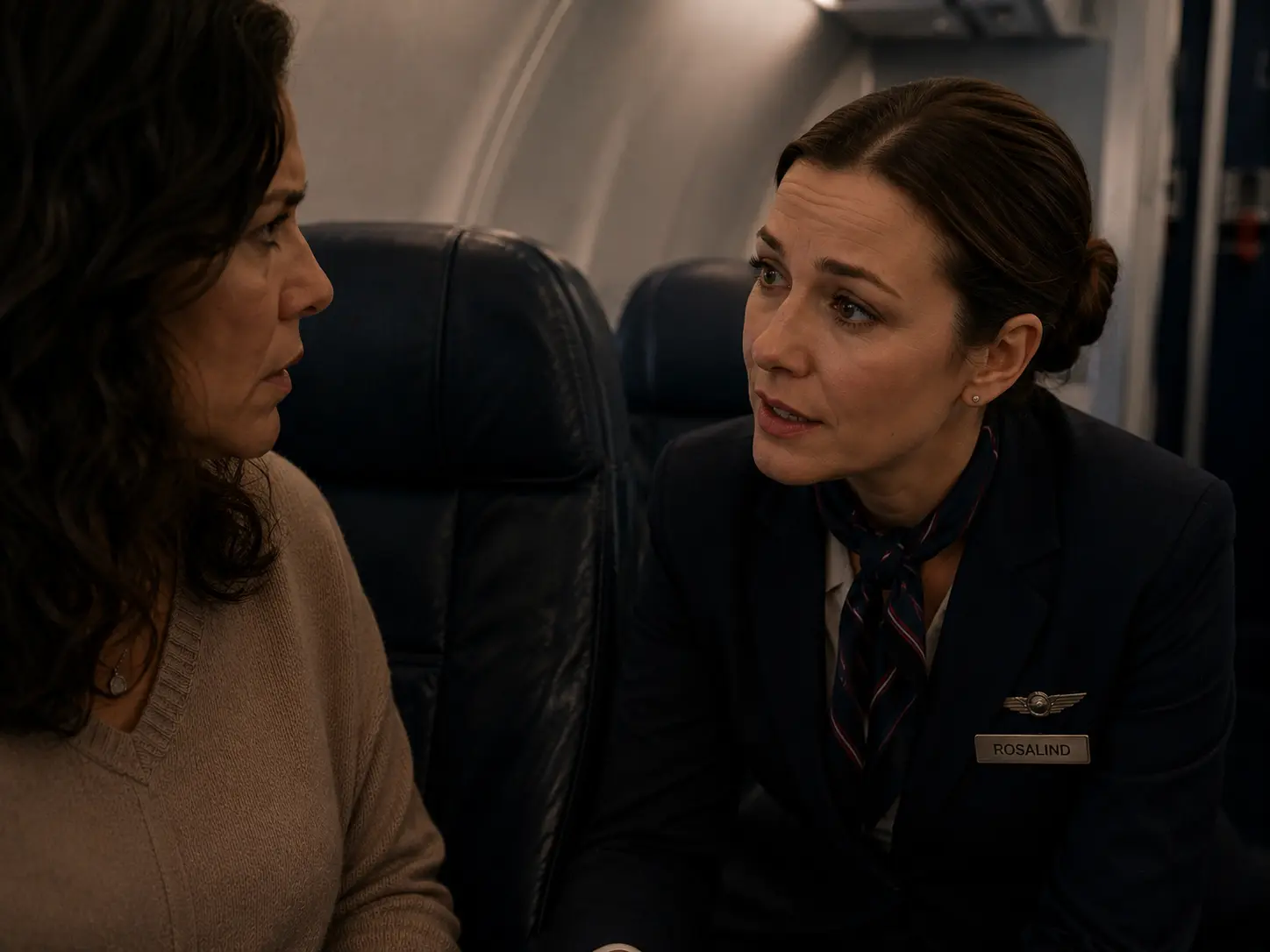 The Flight Attendant Kept Glaring at Me – Then She Slipped Me a Note That Made My Blood Run Cold 