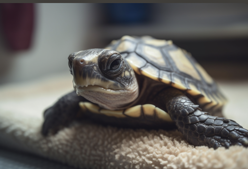 Dying baby turtle saved by family in Ireland