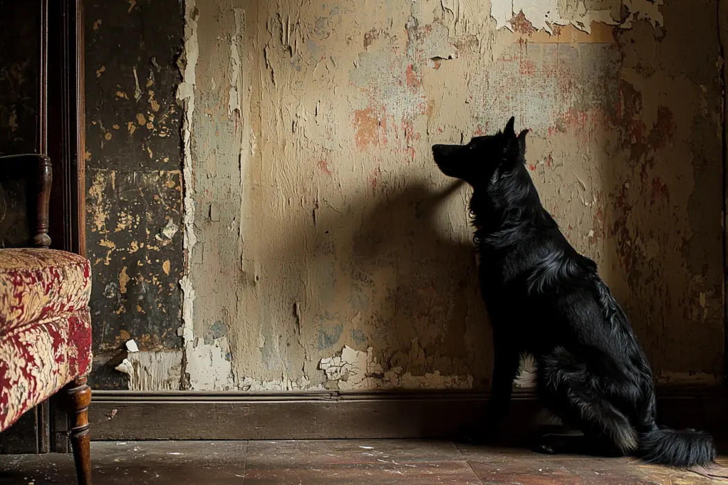 Dog Keeps Staring At Wall- Neighbour is Horrified by the Uncovered Truth