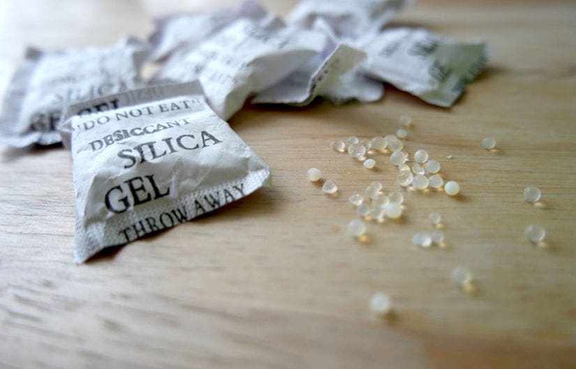 You know those bags of silica gel that come with new shoes? Don't throw them out!
