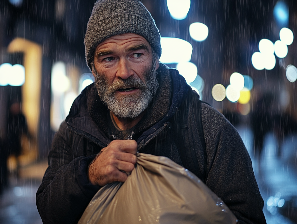 Homeless Man and His Dog Hear a Scream—What Happens Next Changes His Life Forever!
