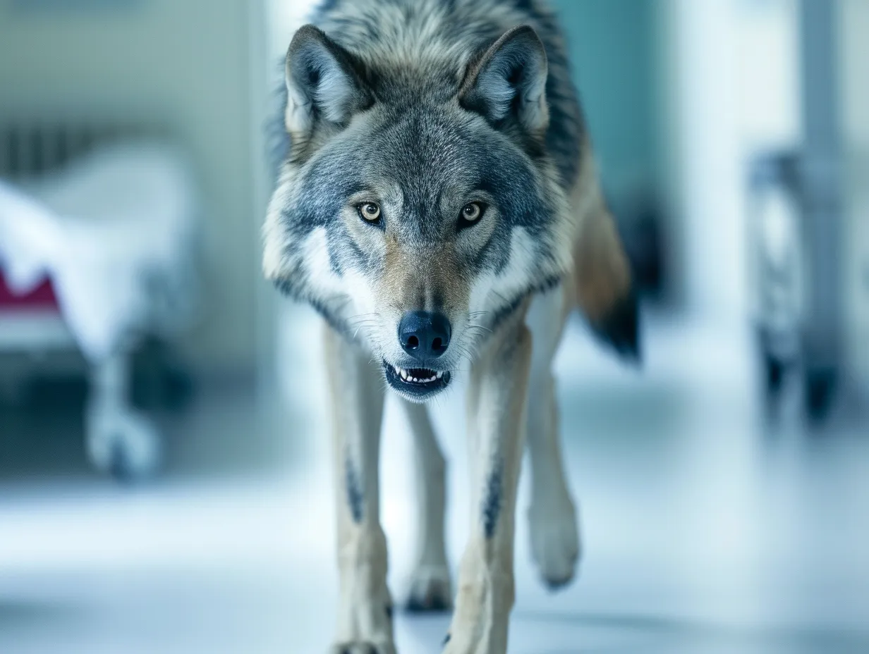 Wolf Breaks Into Hospital – Nurse Brought to Tears by What It Carries in Its Mouth