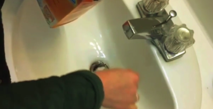 Yikes, a stinky drain! This simple trick will help you get rid of the nasty smells!