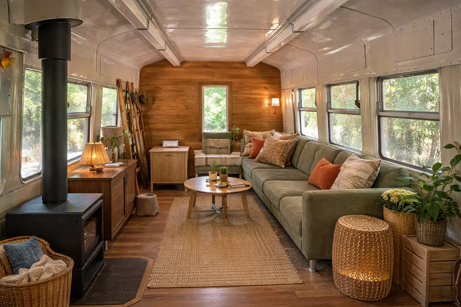 Diese junge Frau baute einen verlassenen Eisenbahnwaggon in ihr Zuhause um - sehen Sie die Fotos
