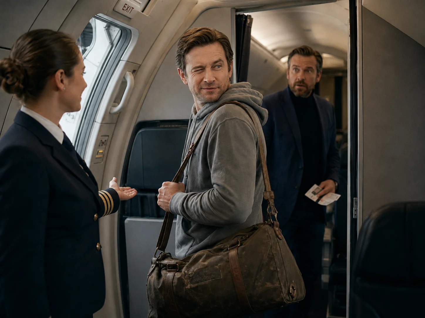 Arrogantes Paar schnappt sich die Luxus-Suite im Flugzeug – bis der eigentliche Bewohner auftaucht und das hier tut…