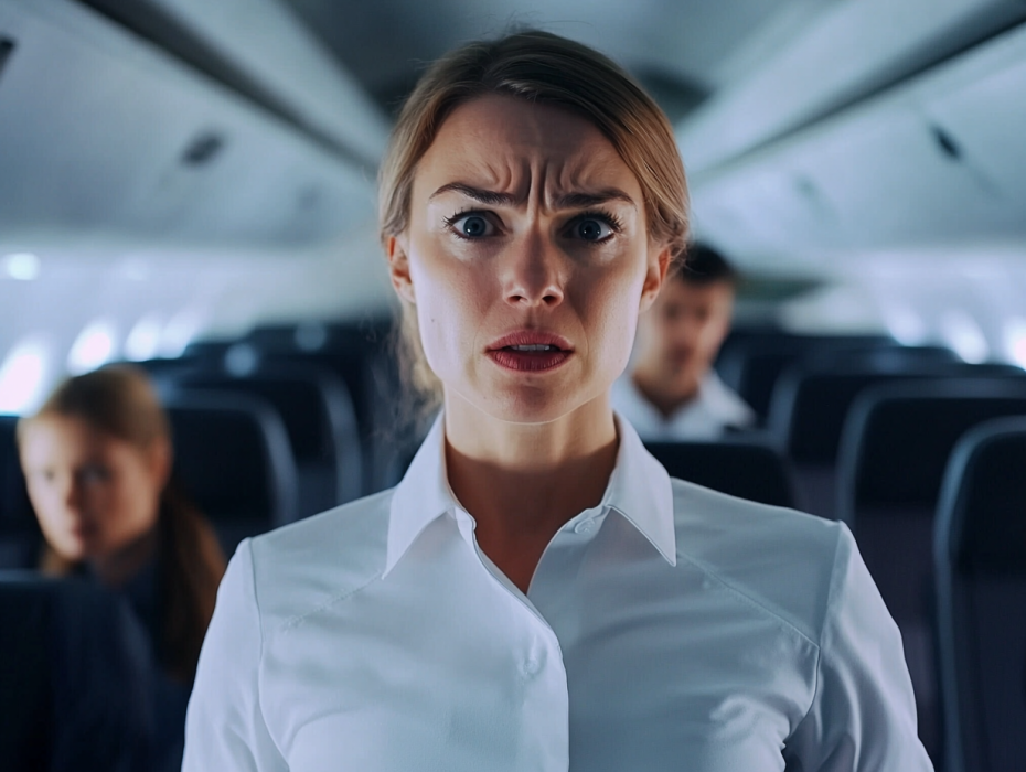 Flugbegleiterin sieht ihren Vater im Flugzeug - was sie als nächstes entdeckt, lässt sie taumeln!