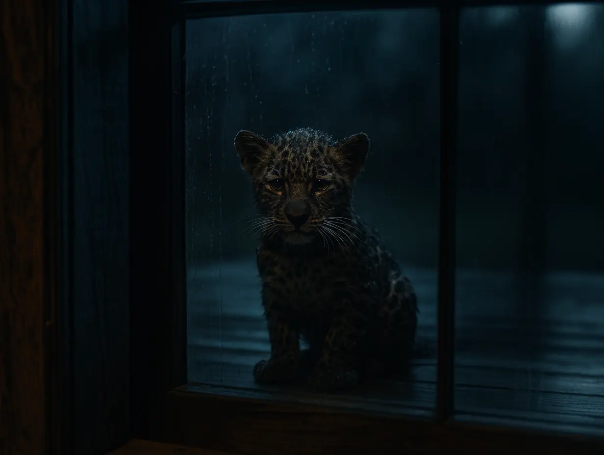 Ein verwaister Leopard klopfte jeden Morgen an ihre Tür. Eines Tages ließ sie ihn endlich herein