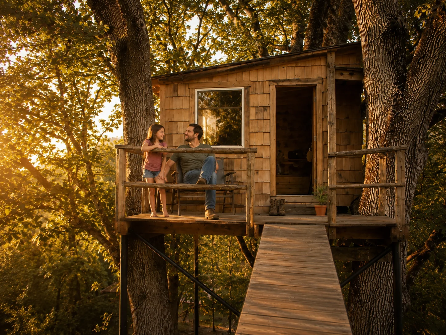 Alleinerziehender Vater konnte sich keine größere Wohnung leisten – also baute er seiner Tochter dieses Baumhaus!