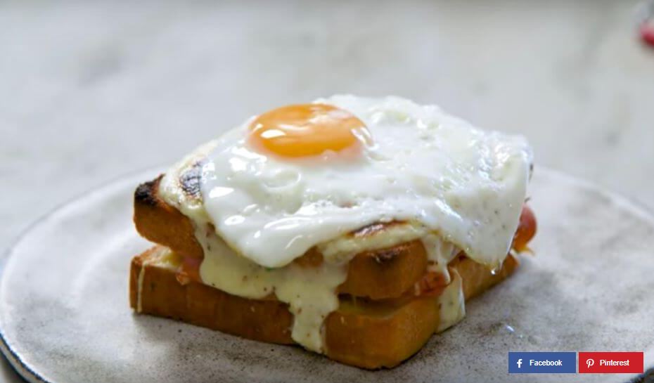 Warmes Toast Rezept: Belgisches Croque Madame.