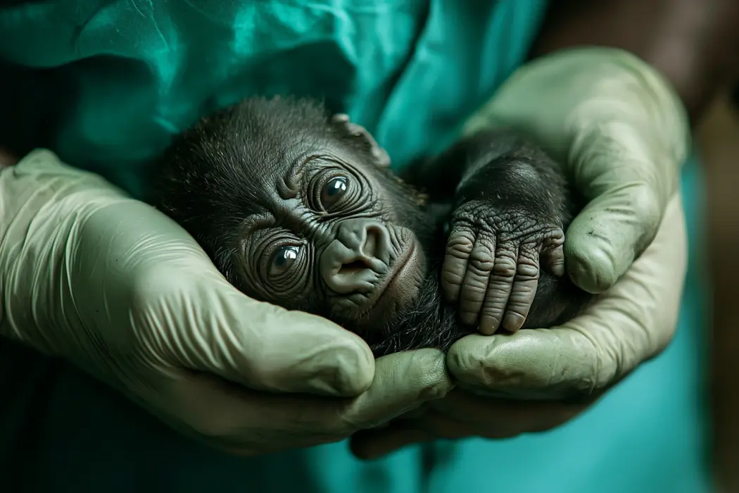 Der Ultraschall eines schwangeren Gorillas enthüllt ein dunkles Geheimnis