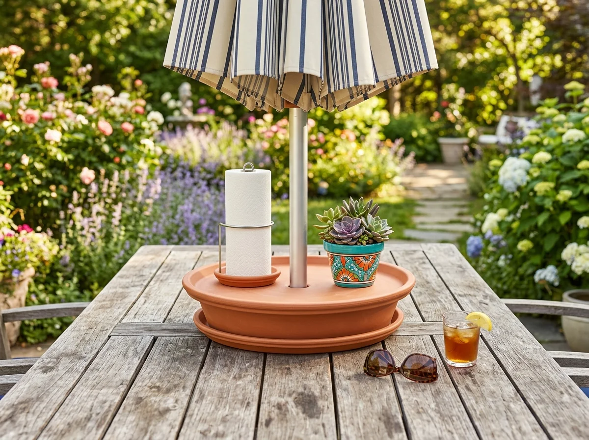 Sie spannt eine Plane über ihre Terrasse – diese und weitere geniale Ideen für den Sommer im Garten!