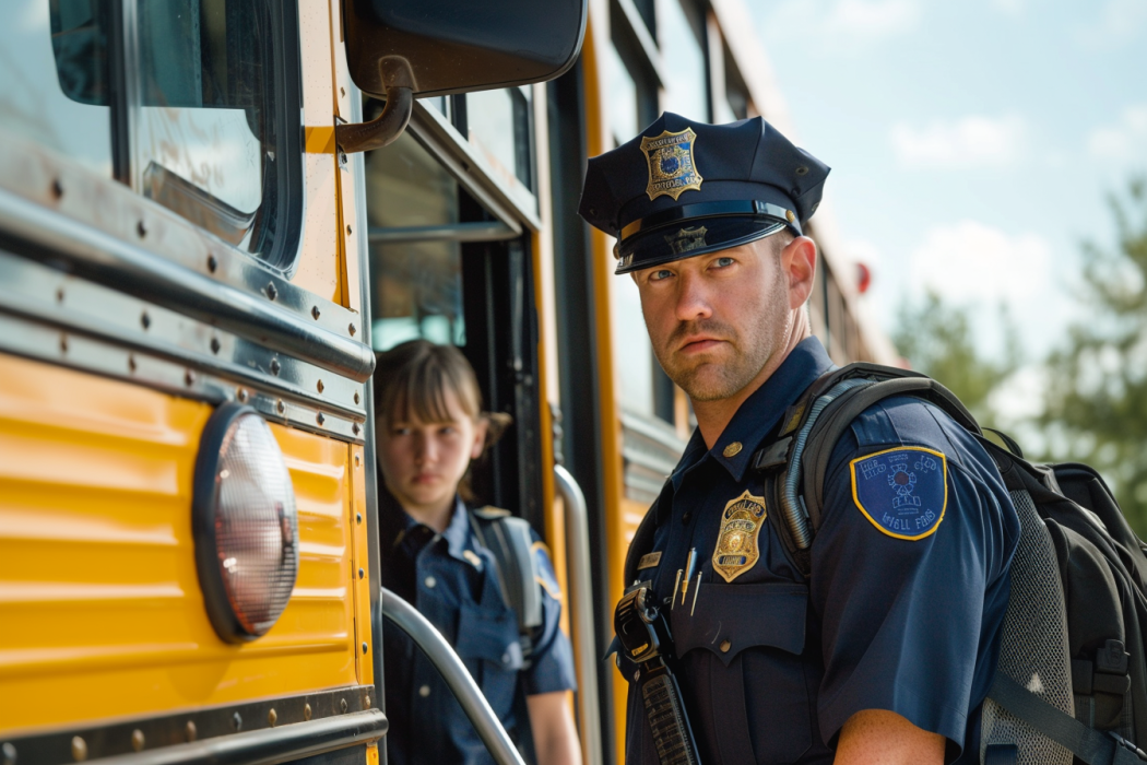 Ein Junge fängt einen Hauch von etwas Seltsamem auf dem Schulbus, nimmt einen Blick auf den Fahrer, und ruft 911