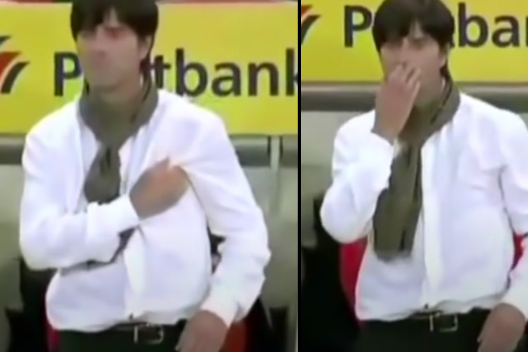 7 Mal als Joachim Löw vor der Kamera bei etwas erwischt wurde, das er nicht tun sollte