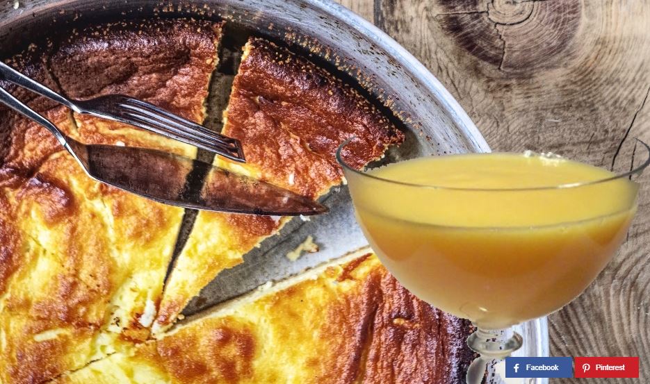 Rezept: Käsekuchen mit Eierlikör.