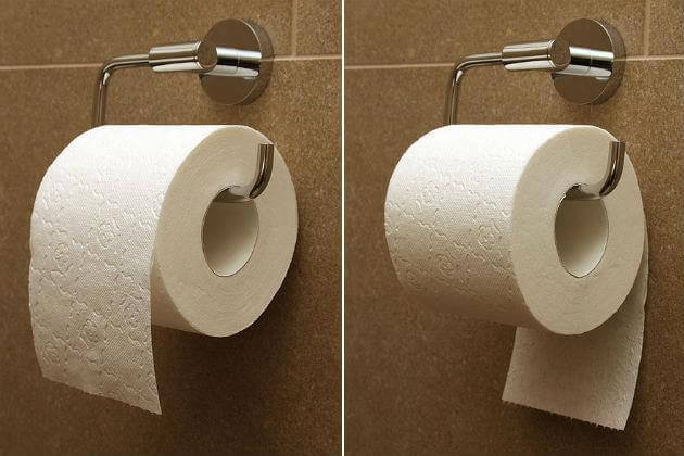 WC-Rolle vorwärts oder rückwärts aufhängen? So sieht es aus