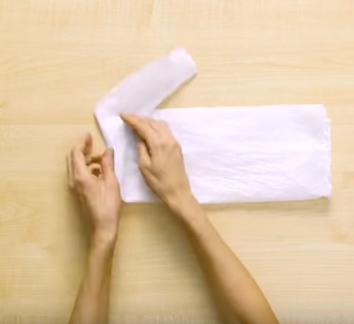 Plastiktüten Falttechnik 3