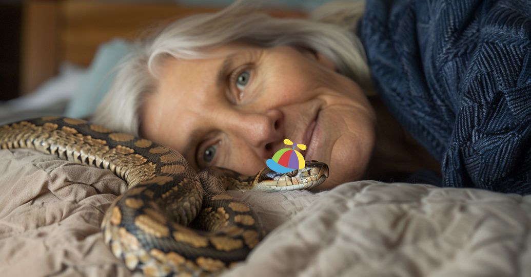Eine Frau war überrascht, als der Tierarzt ihr die Wahrheit über ihre ungewöhnliche Schlafgewohnheit mit ihrer Python offenbarte.