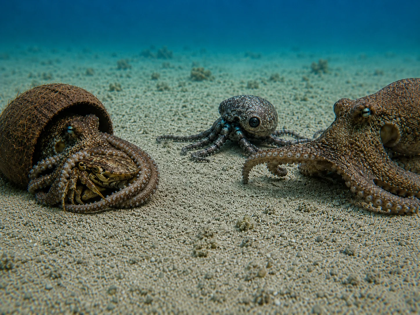 Wissenschaftler platzieren diesen Roboter-Oktopus neben einen Kokosnuss-Oktopus - dann passiert etwas Bizarres...