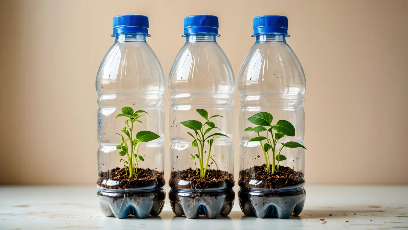 Haben Sie Plastikflaschen? Mit diesem Trick können Sie sie im Handumdrehen für Ihre Pflanzen wiederverwenden! Superpraktisch!