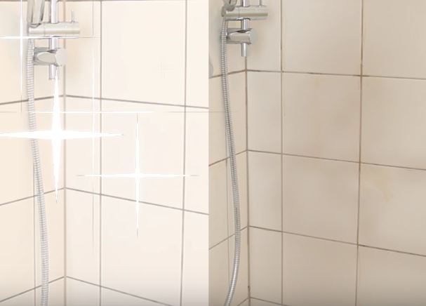 Dusche sauber komplett