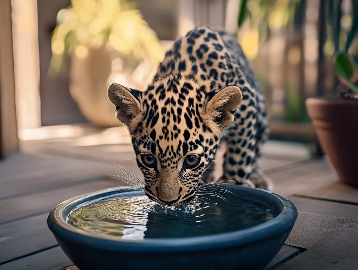 Ein verwaister Leopard klopfte jeden Morgen an ihre Tür. Eines Tages ließ sie ihn endlich herein