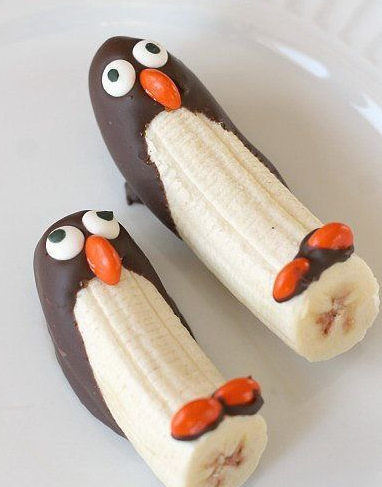 Pinguin Banane Food Art
