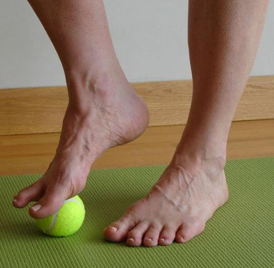 Tennis ball Reflexzone Fuß
