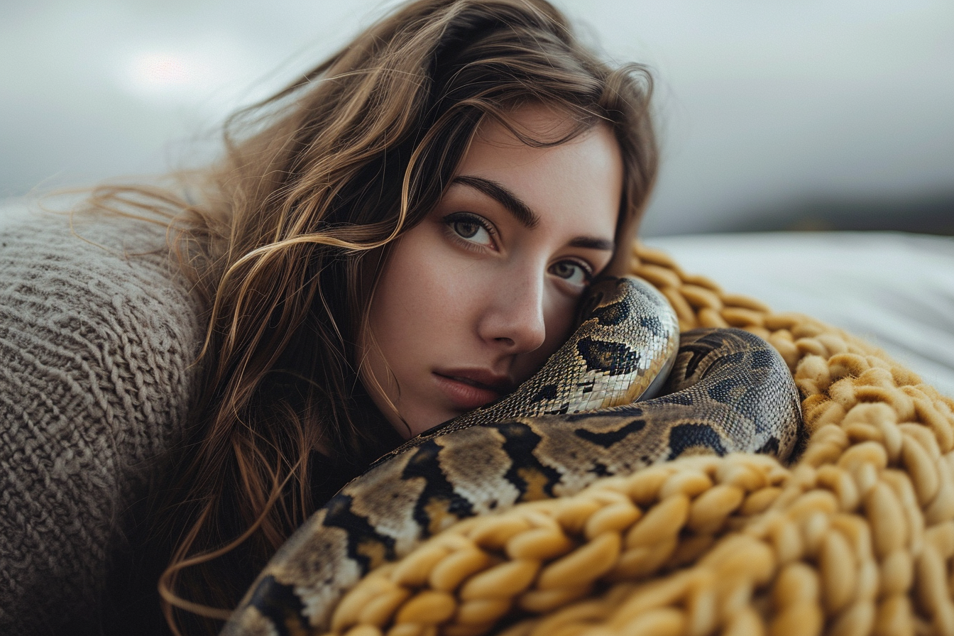 Frau dachte, sie könne jede Nacht sicher mit ihrer Python schlafen, bis der Tierarzt ihr die verblüffende Wahrheit zeigte