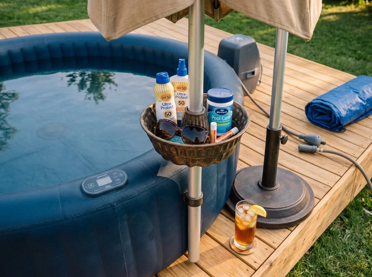 Sie spannt eine Plane über ihre Terrasse – diese und weitere geniale Ideen für den Sommer im Garten!