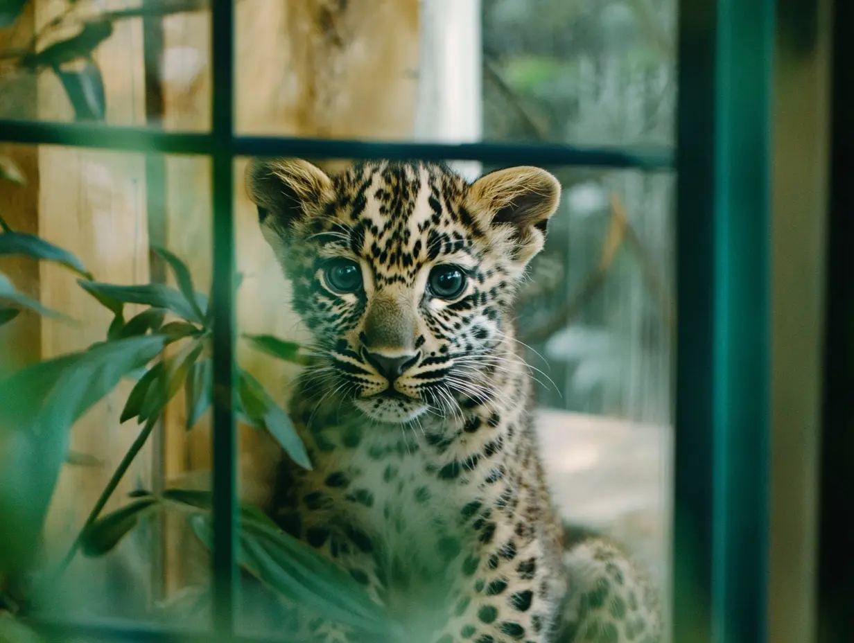 Ein verwaister Leopard klopfte jeden Morgen an ihre Tür. Eines Tages ließ sie ihn endlich herein