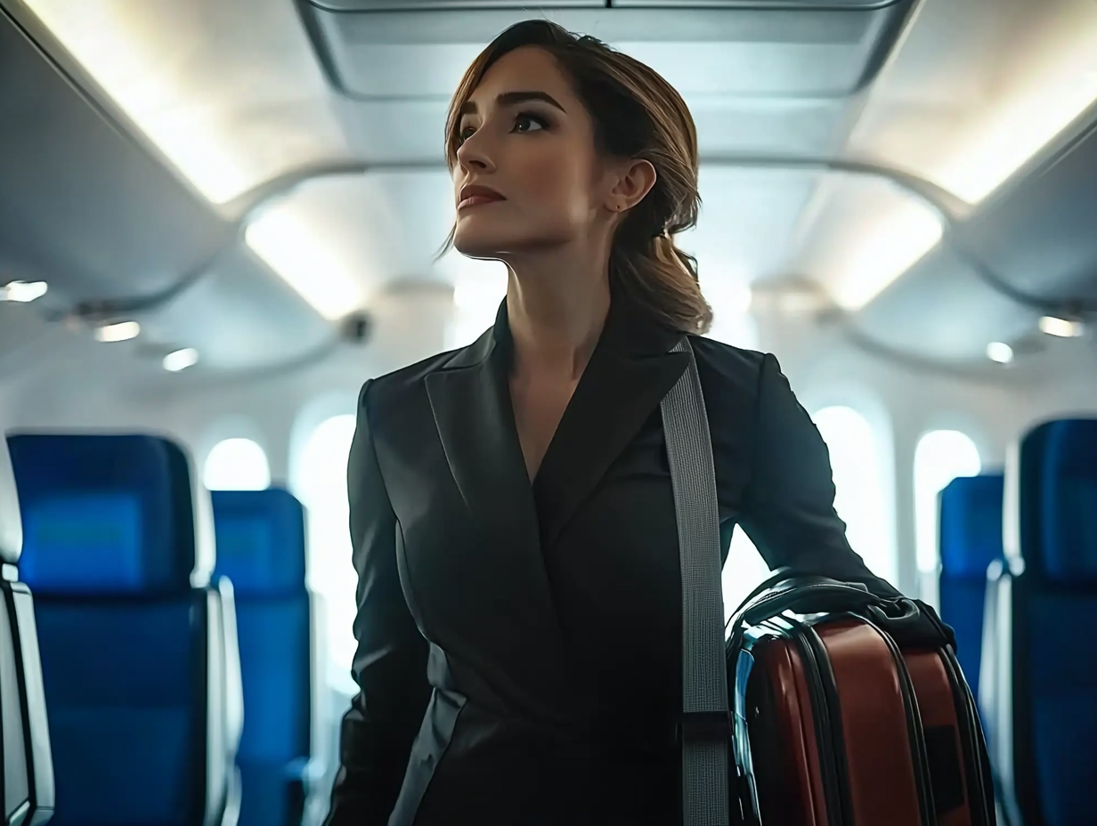 Flugbegleiterin sieht ihren Vater im Flugzeug - was sie als nächstes entdeckt, lässt sie taumeln!