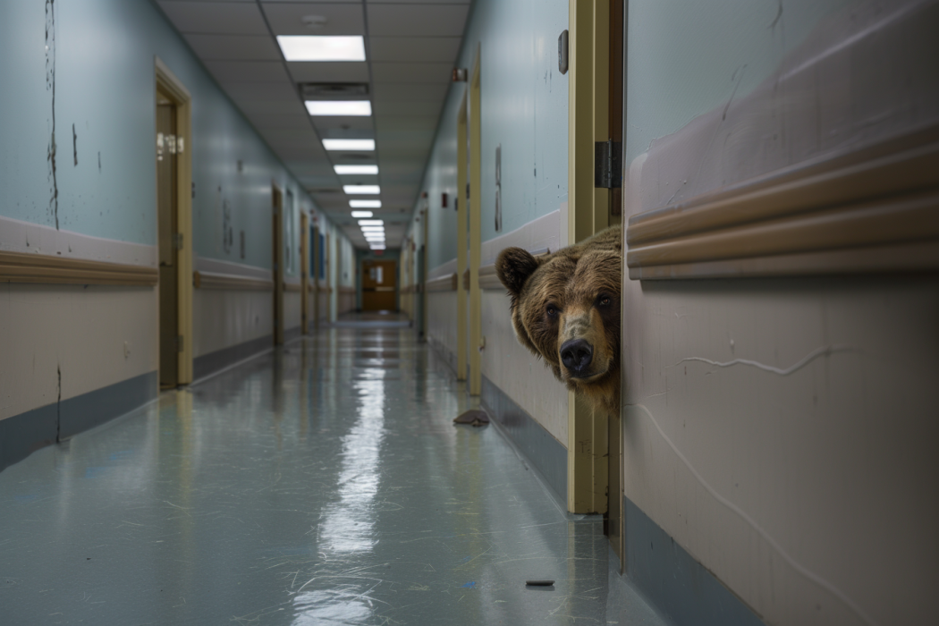 Urso invade hospital - enfermeira fica em lágrimas com o que ele carrega na boca