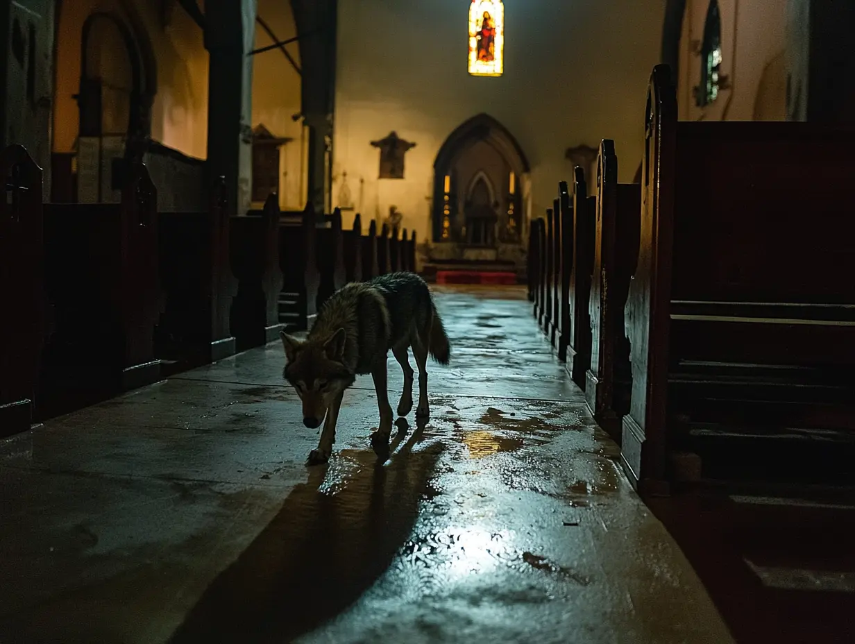 Lobo invade uma igreja - os fiéis não estavam preparados para o que aconteceu em seguida