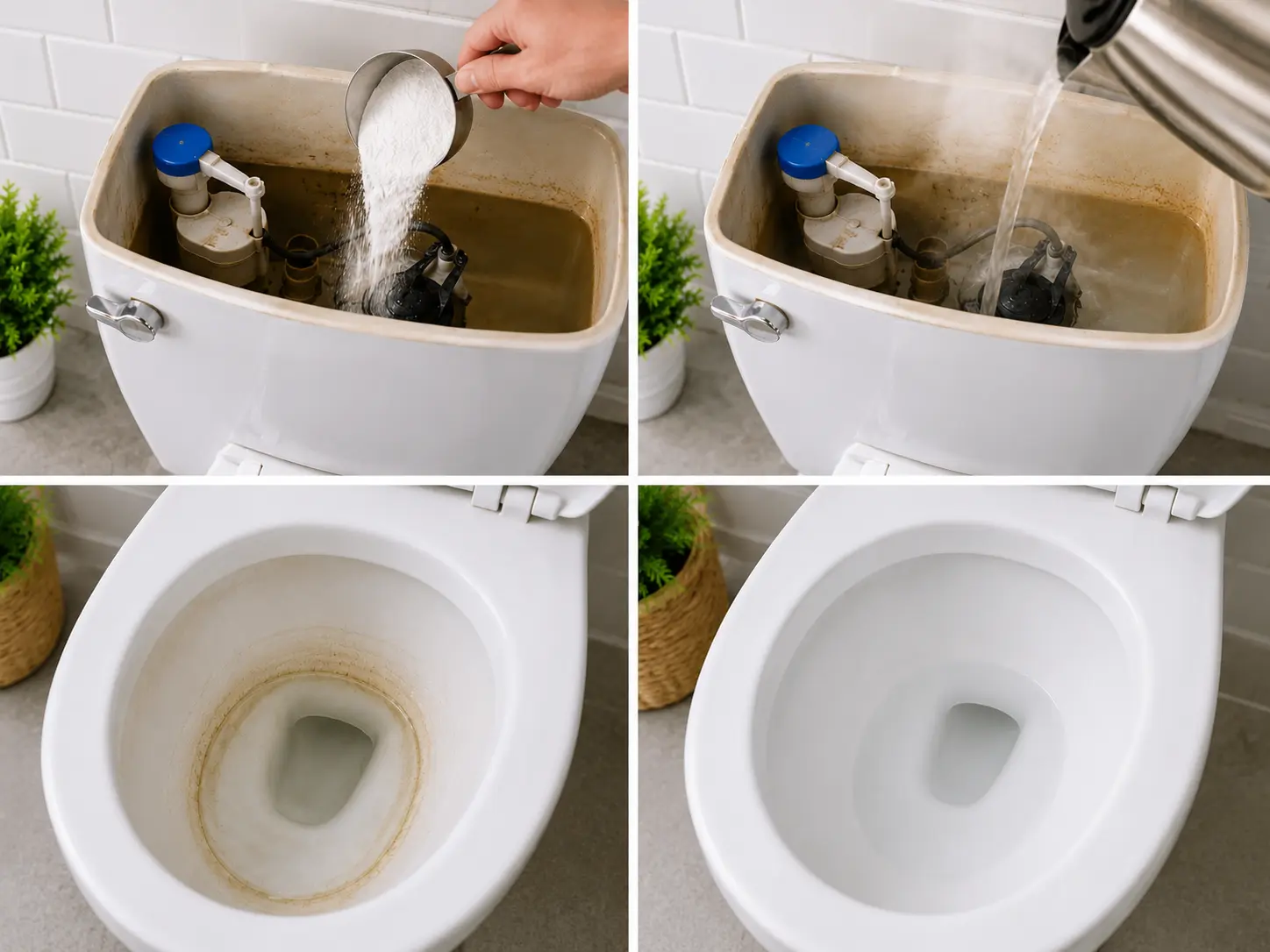Os únicos dois truques de limpeza de banheiros que você precisará para ter um banheiro branco e brilhante