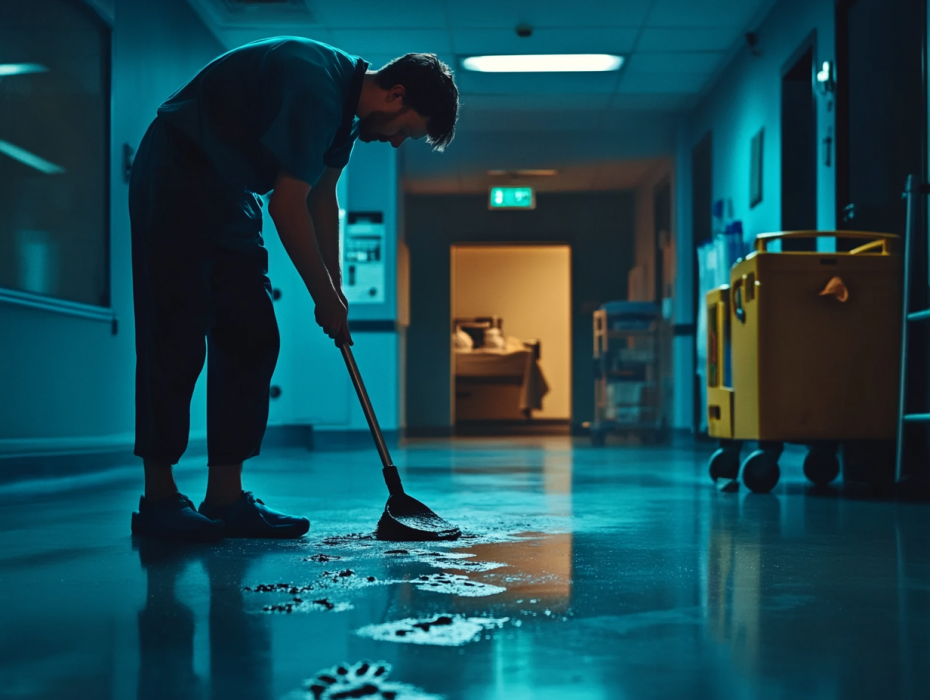 Os funcionários ficam horrorizados quando um cachorro entra no hospital carregando este..