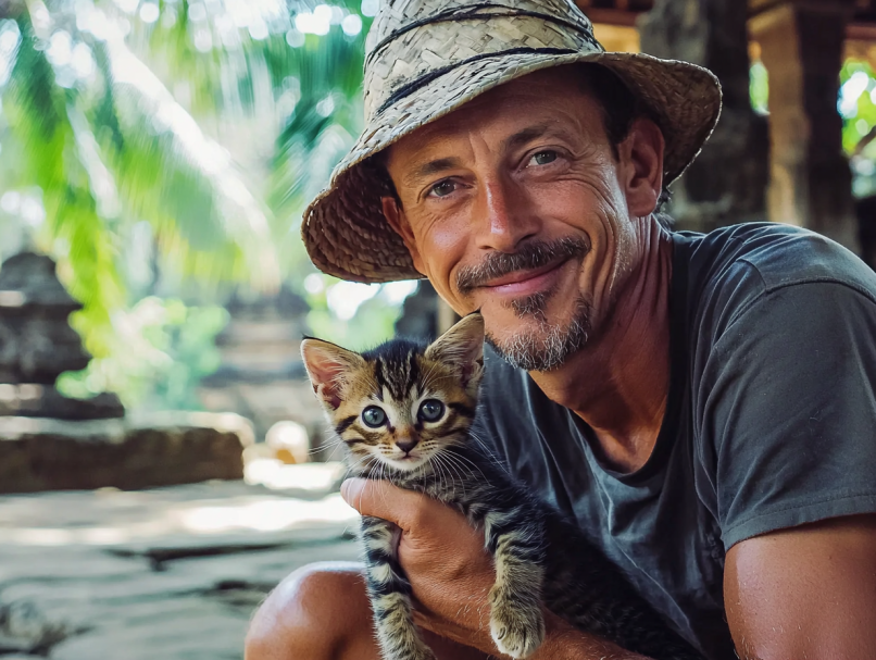 Macaco arrasta gatinho para longe - a dona fica chocada ao descobrir a verdade