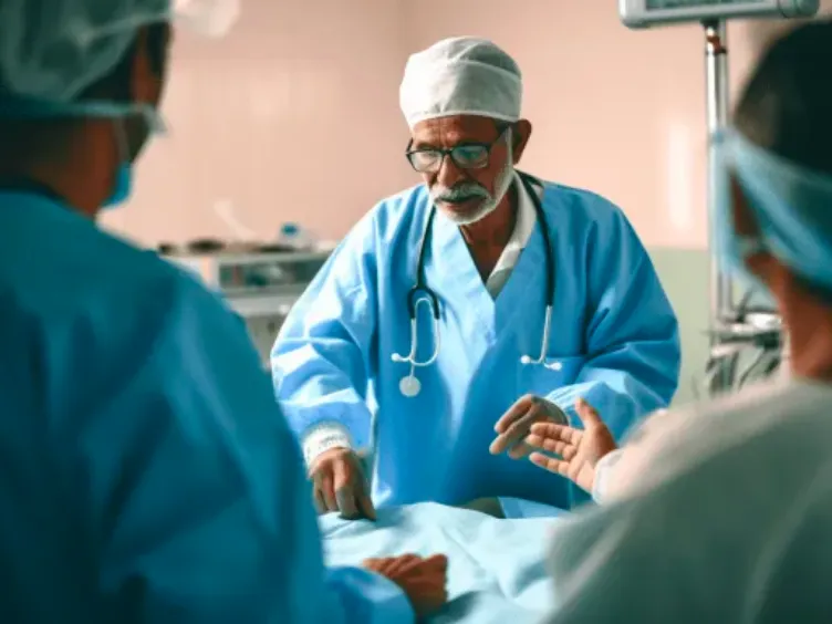 Um homem faz um exame de rotina e o médico olha para a radiografia e sussurra: "Me desculpe"