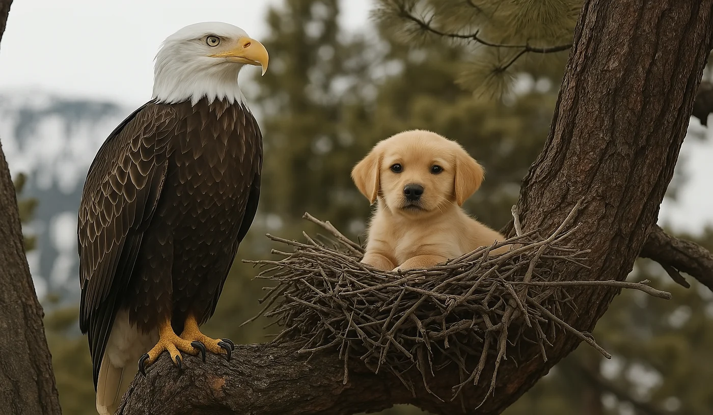 Un'aquila rapisce un cucciolo dal cortile: quello che scoprono i vicini vi lascerà a bocca aperta!